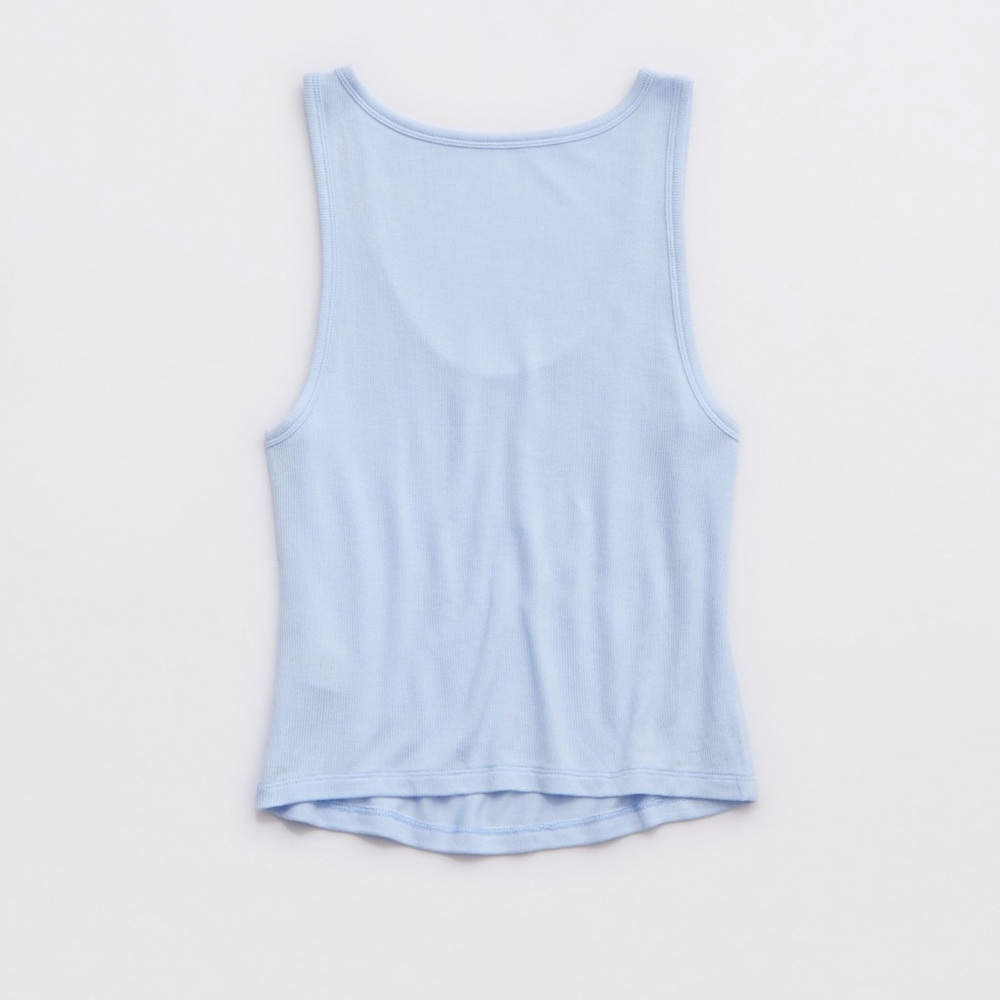 SOLD | NWT! Aerie - Let’s Bounce Tank Top - Eyelet Blue, Medium - Picture 3 of 5